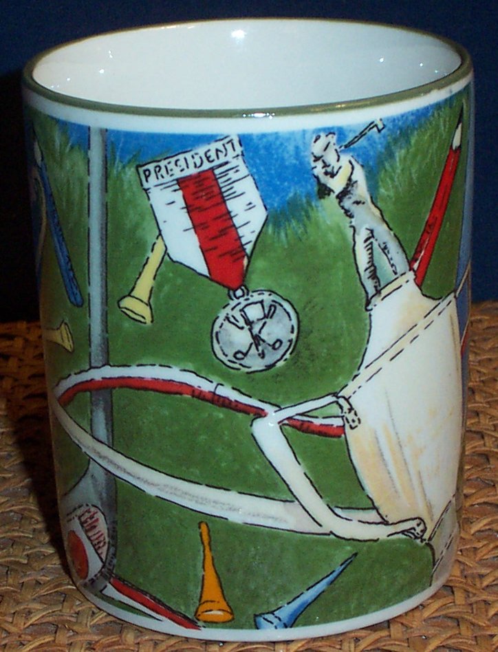 excellent colorful russ GOLF COFFEE MUG golfer gift  